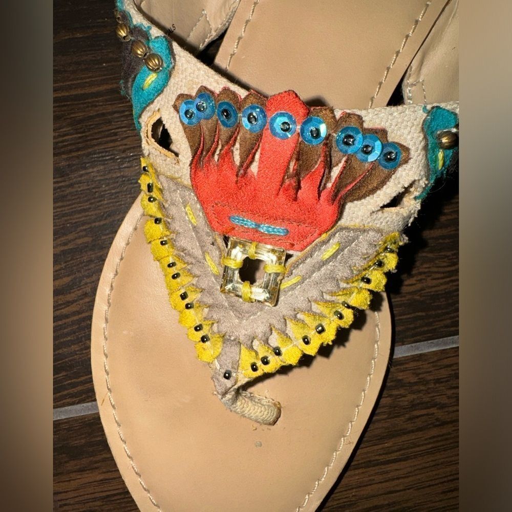 Impo RADICAL  wedge multi colored sandals sz 6 nwot - Picture 2 of 7